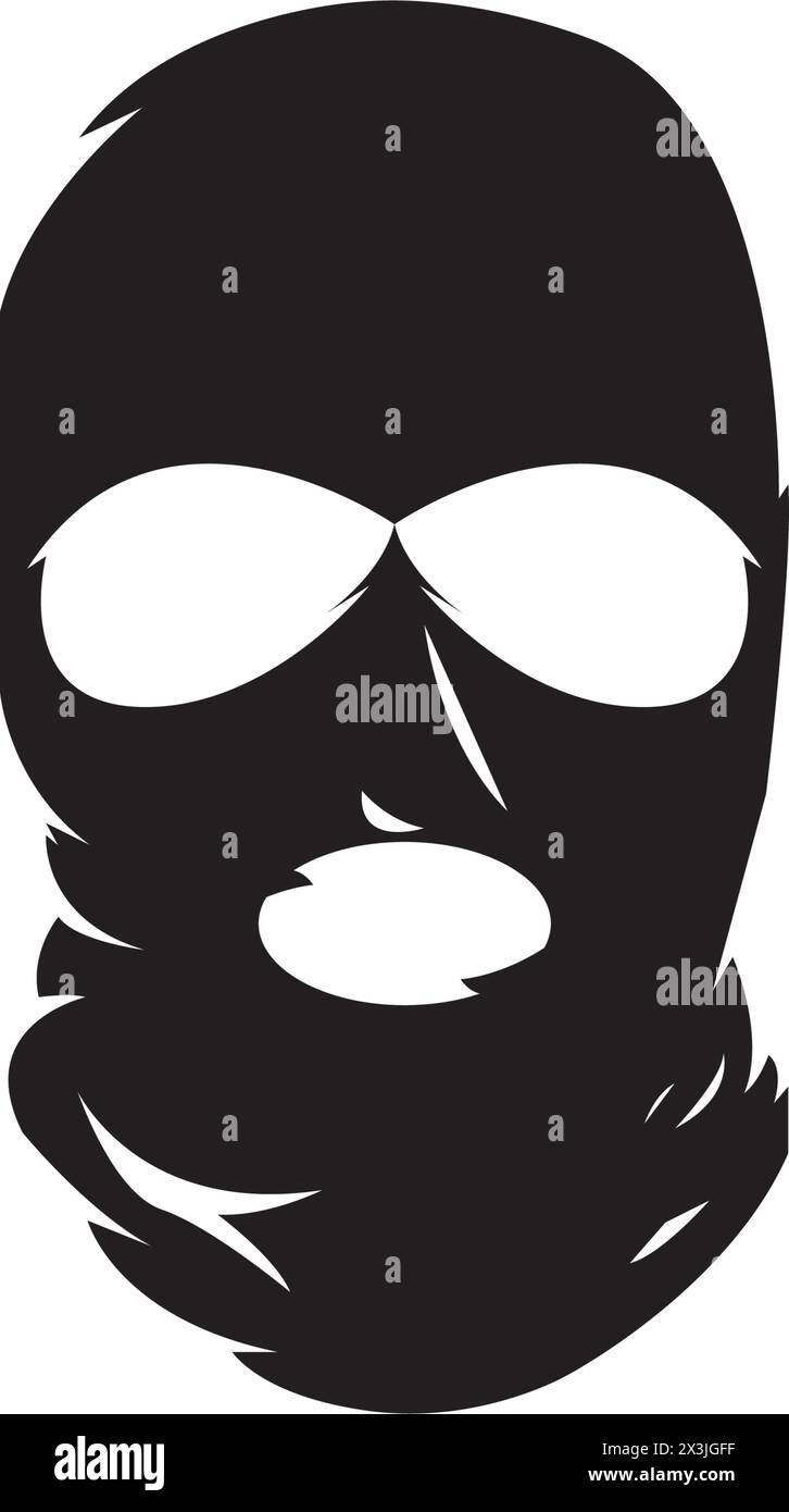 Criminal mask and Bandit icon, logo vector design illustration Stock Vector