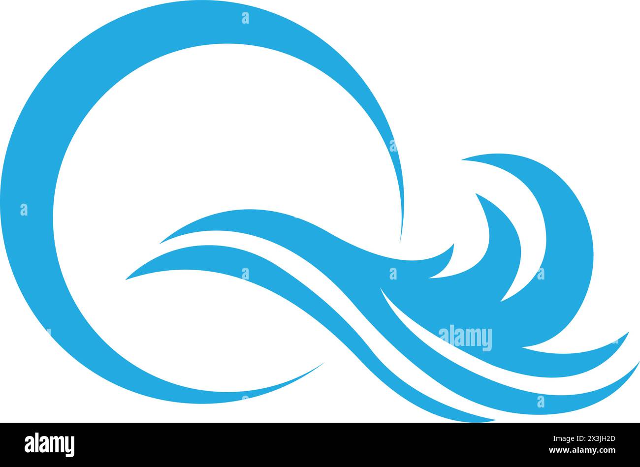 Water Wave symbol and icon Logo Template vector Stock Vector