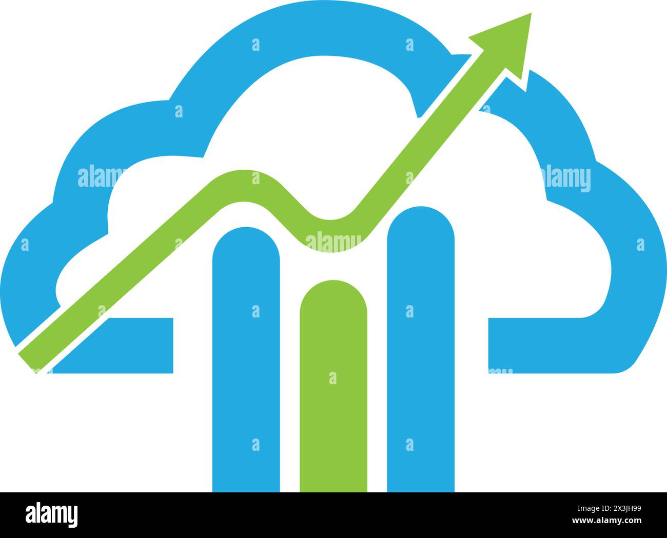 Cloud finance logo vector icon illustration design Stock Vector