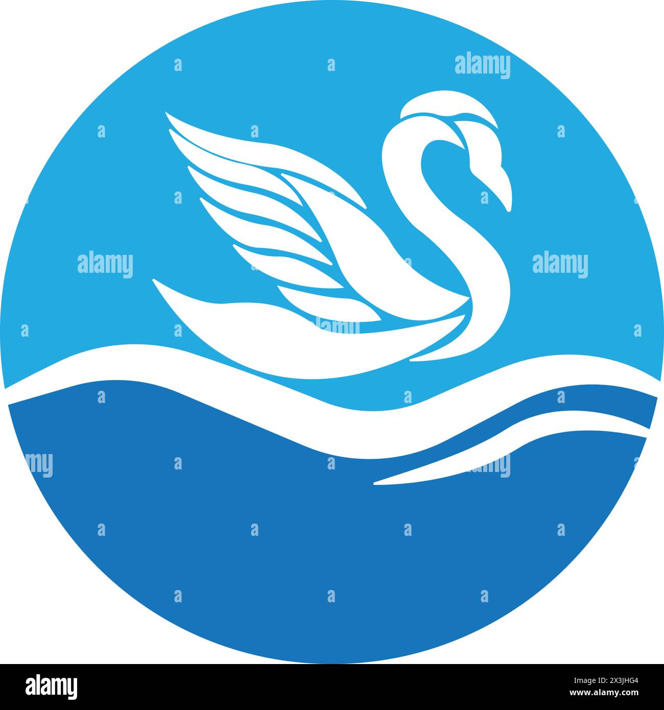 Swan logo Template vector illustration design Stock Vector