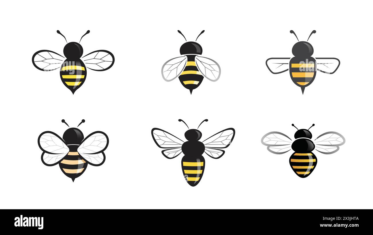 Creative Queen bees collection logo vector symbol illustration Stock Vector