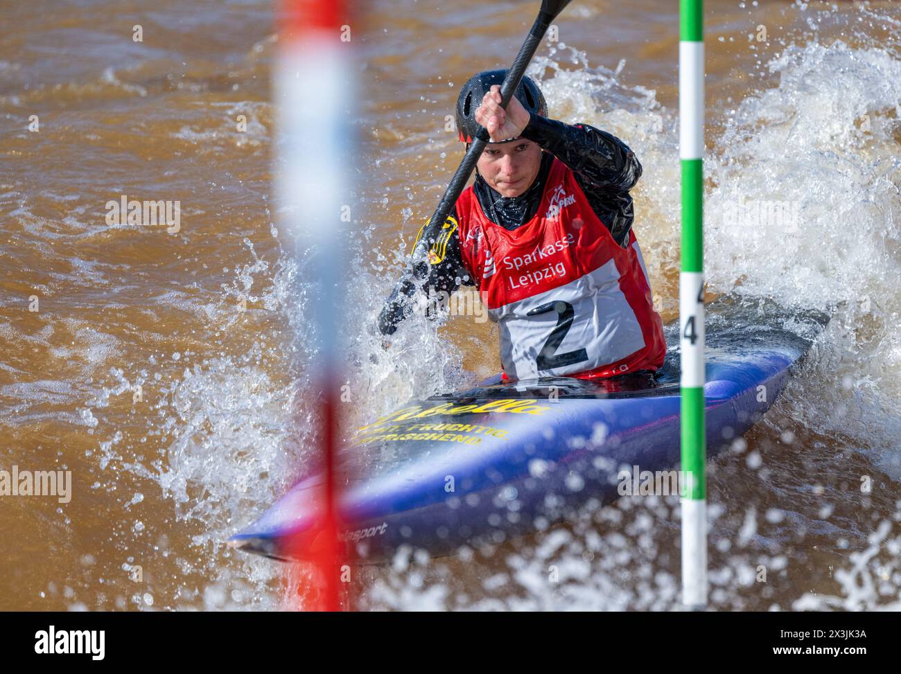 27 April 2024, Saxony, Markkleeberg Canoeing German Olympic