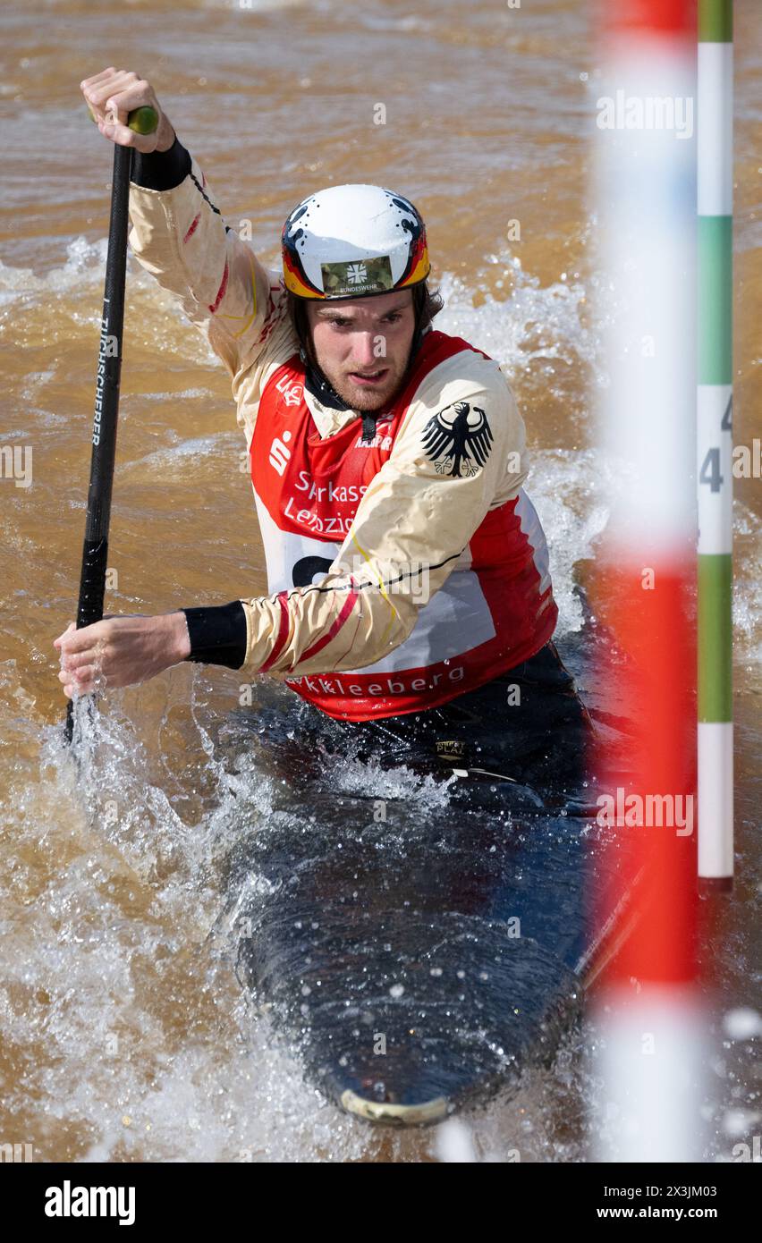 27 April 2024, Saxony, Markkleeberg Canoeing German Olympic