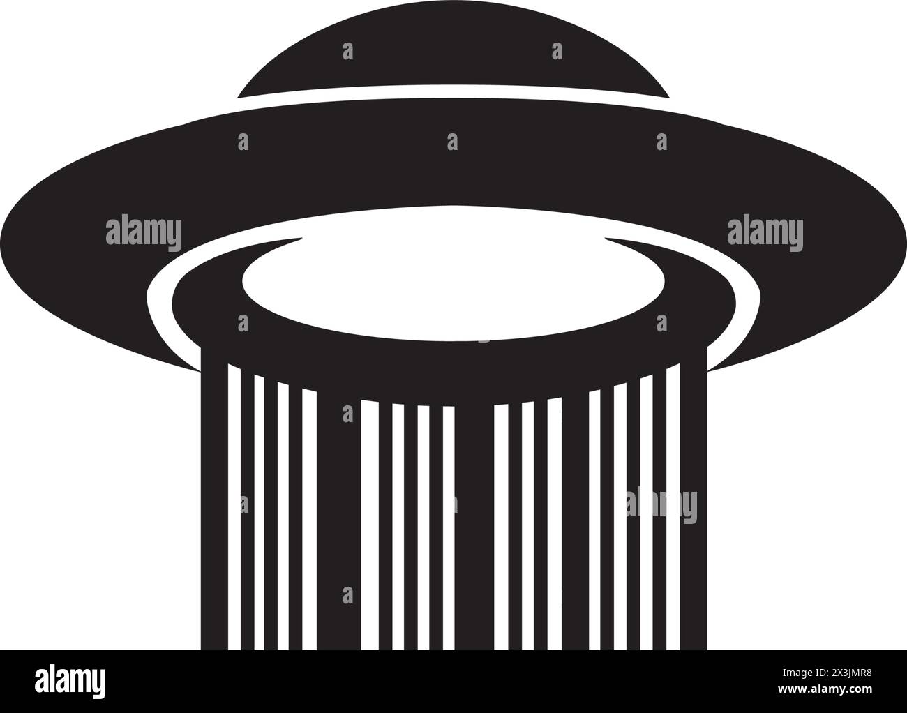 UFO vector logo template illustration design Stock Vector