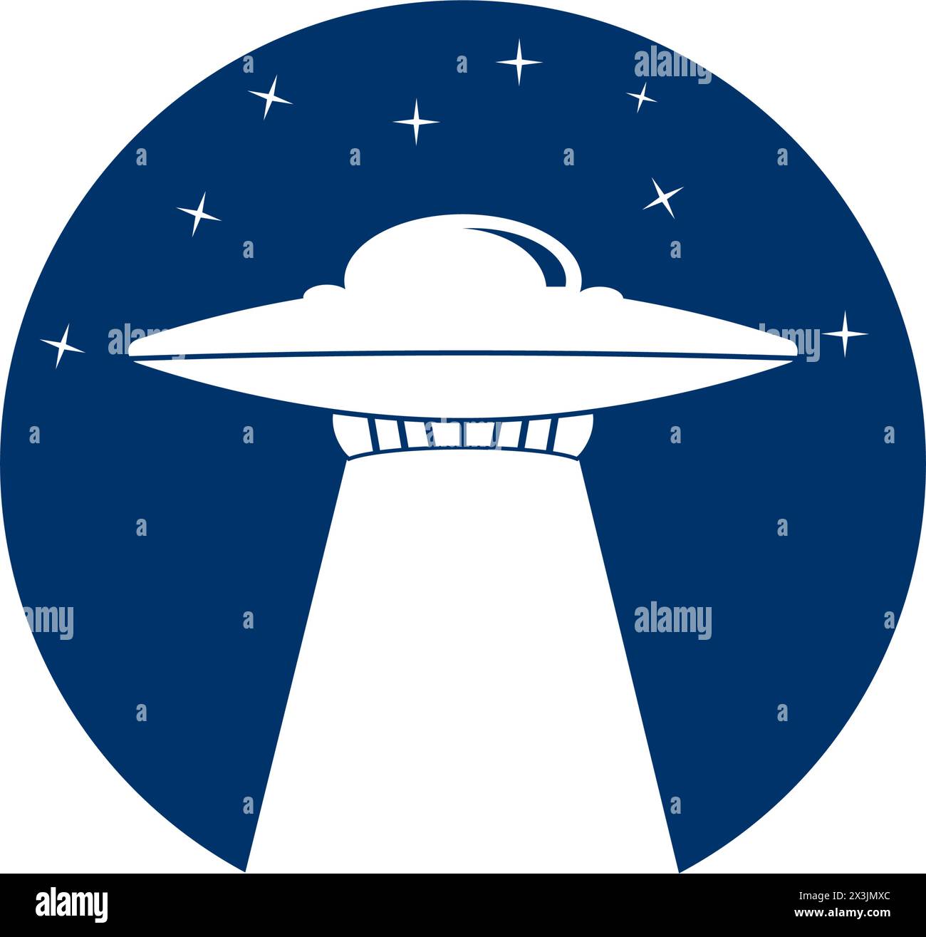 UFO vector logo template illustration design Stock Vector