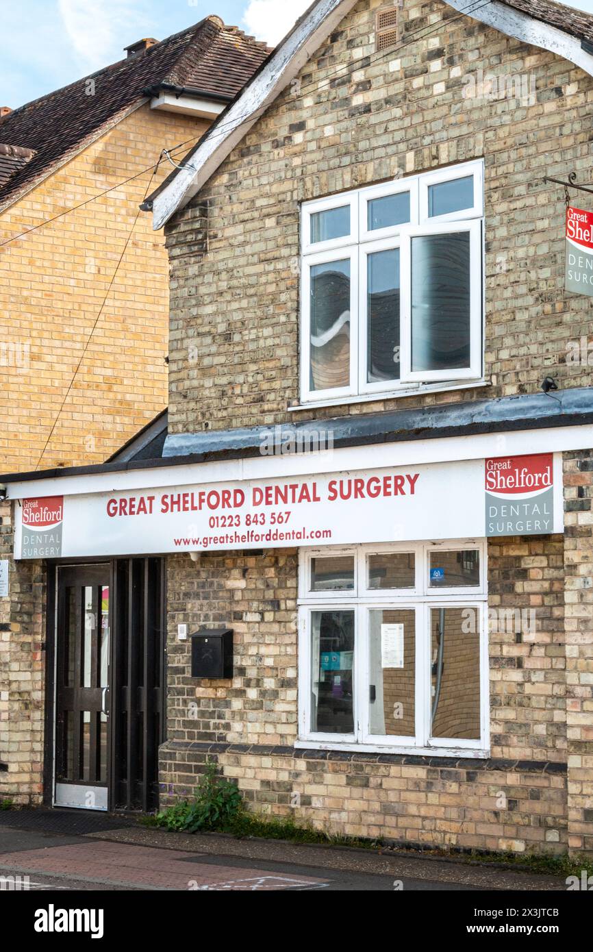 Exterior view of Great Shelford Dental Surgery. Great Shelford, Cambridgeshire, England, UK Stock Photo