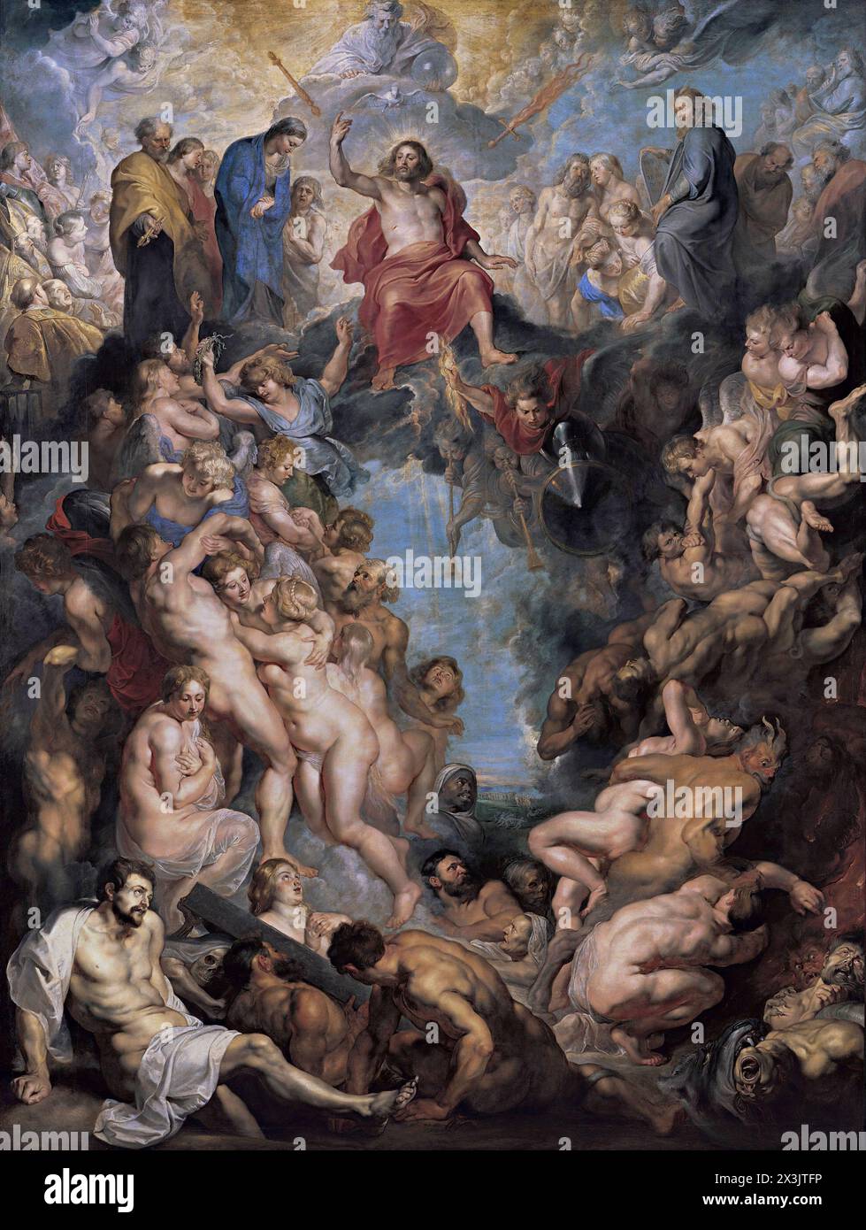 Peter Paul Rubens - The Great Last Judgement day  -ca. 1617 Stock Photo