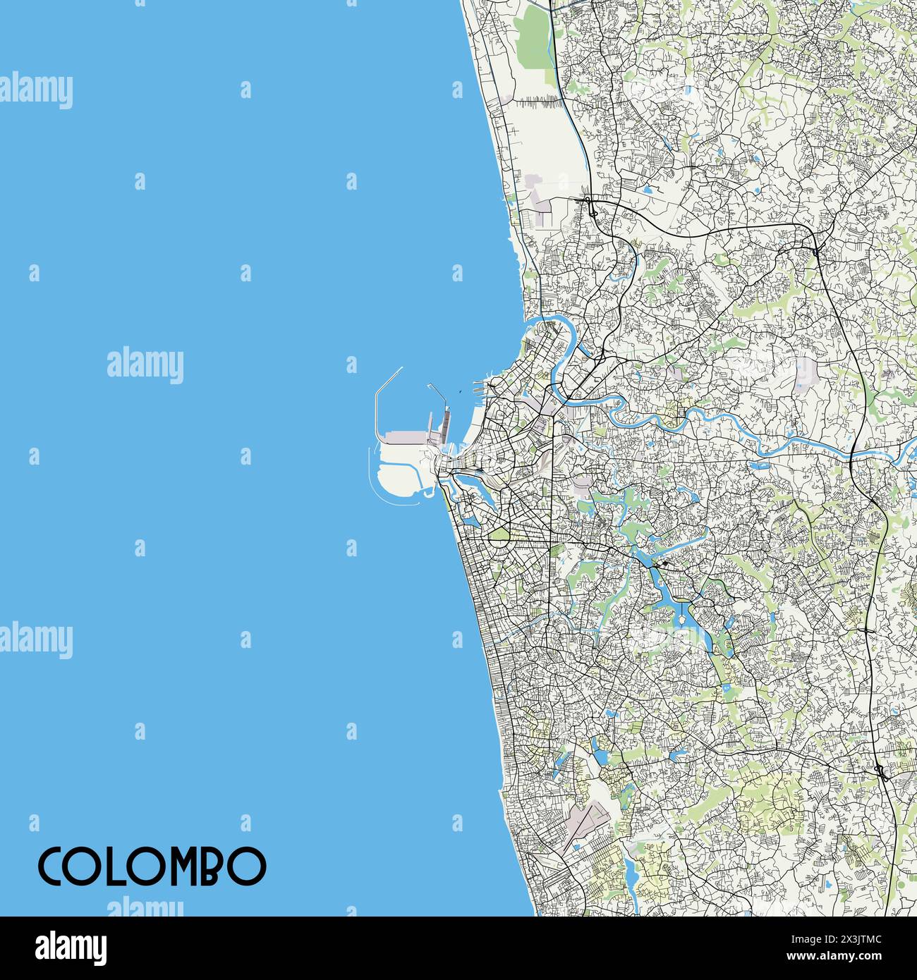 Colombo map Stock Vector Images - Alamy