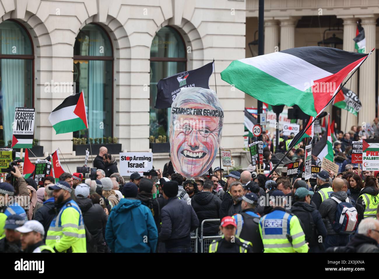 London uk 27th april 2024 the met police had set out a policing plan