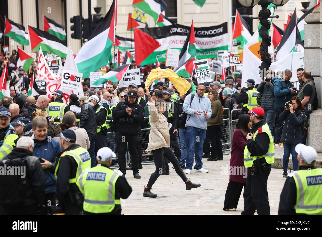 London uk 27th april 2024 the met police had set out a policing plan