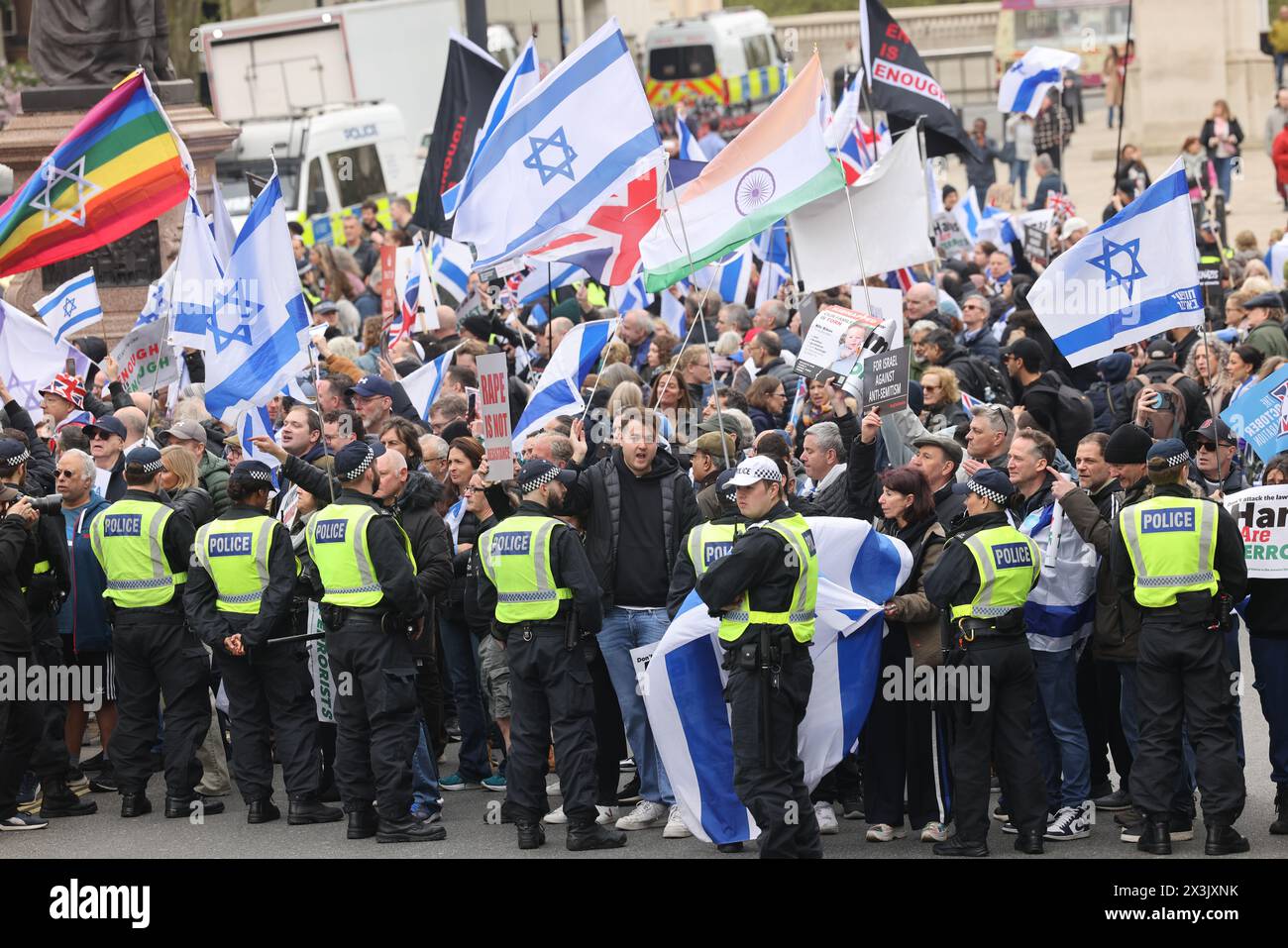 London uk 27th april 2024 the met police had set out a policing plan