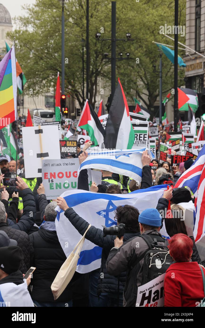 London uk 27th april 2024 the met police had set out a policing plan