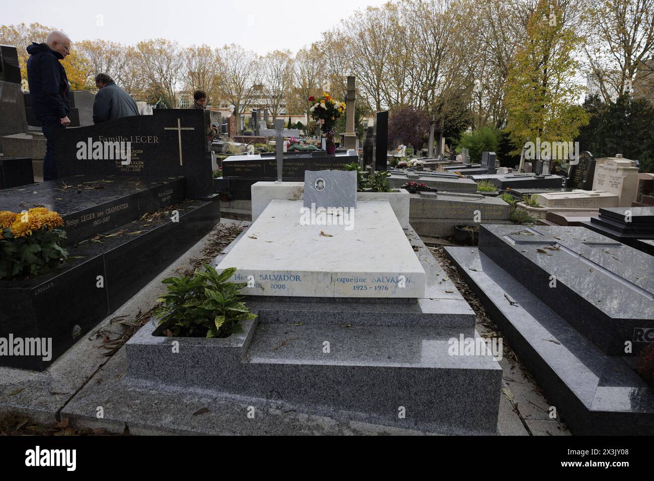 Paris, France, November 11, 2023. The grave of the French singer ...