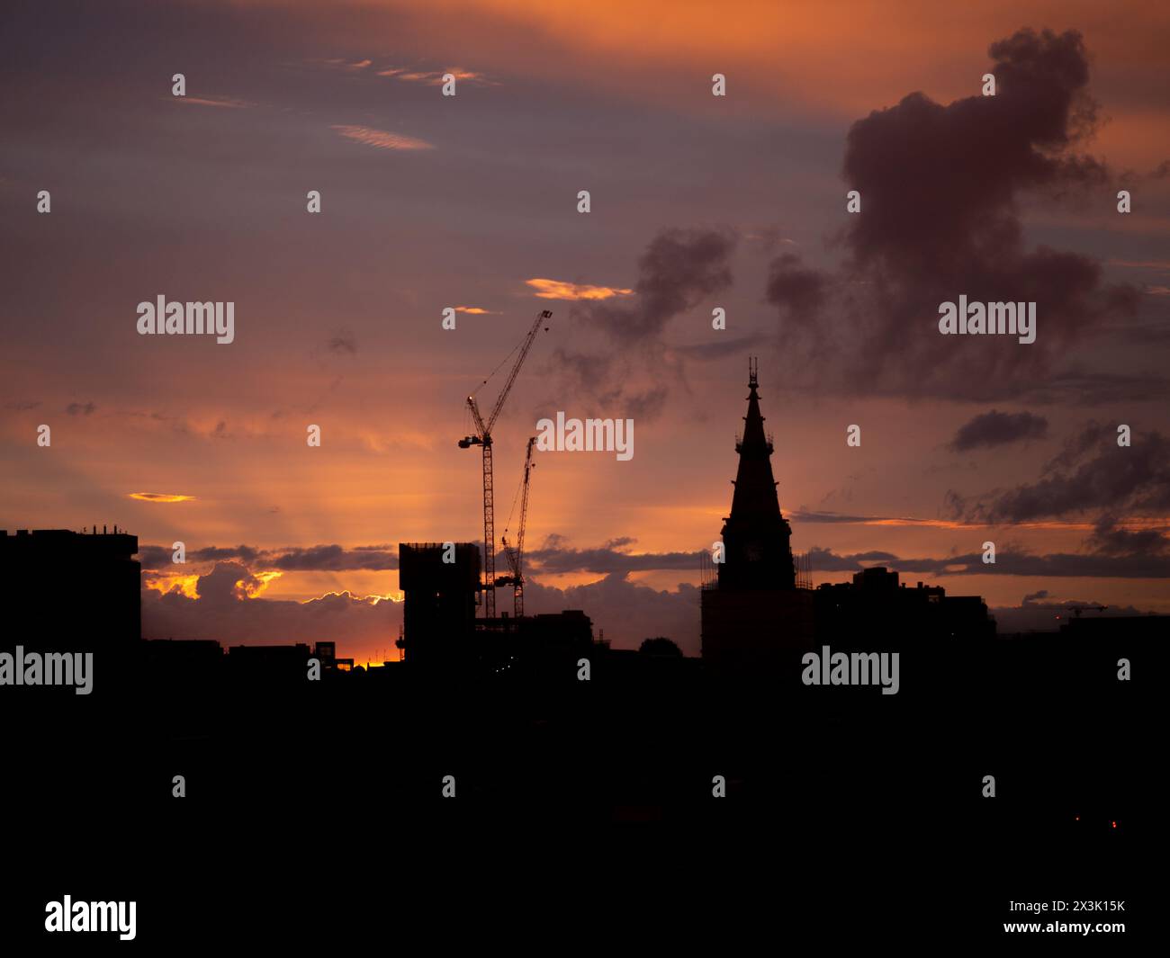 Enjoying the breath-taking views of Melbourne's cityscape from high above. Stock Photo