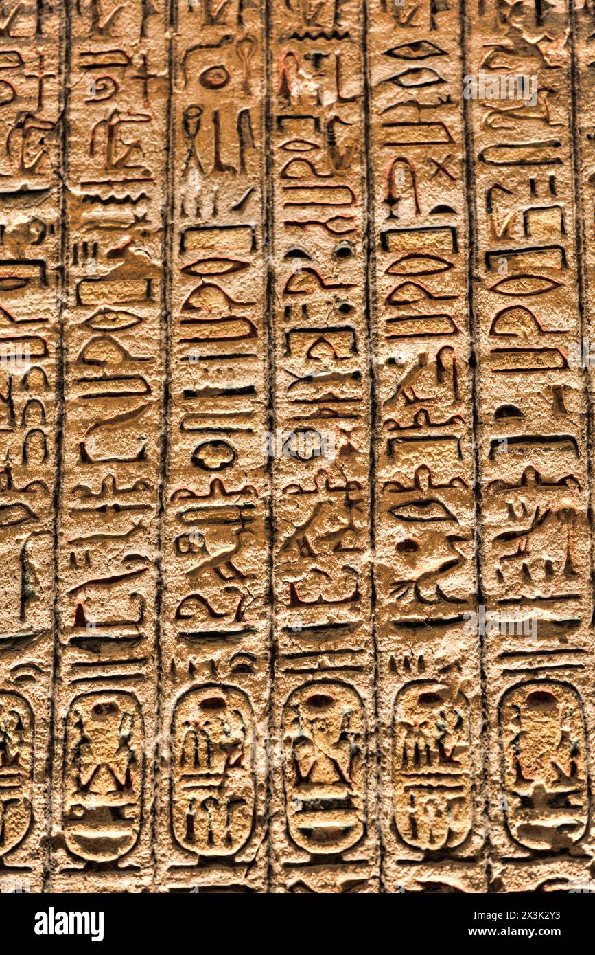 Relief of Hieroglyphics, Tomb of Ramses V & VI, KV9, Valley of the ...