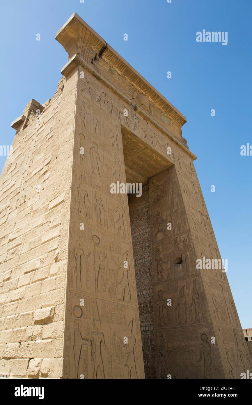 Gateway of Ptolemy III, Karnak Temple Complex, UNESCO World Heritage Site, Luxor, Egypt Stock Photo