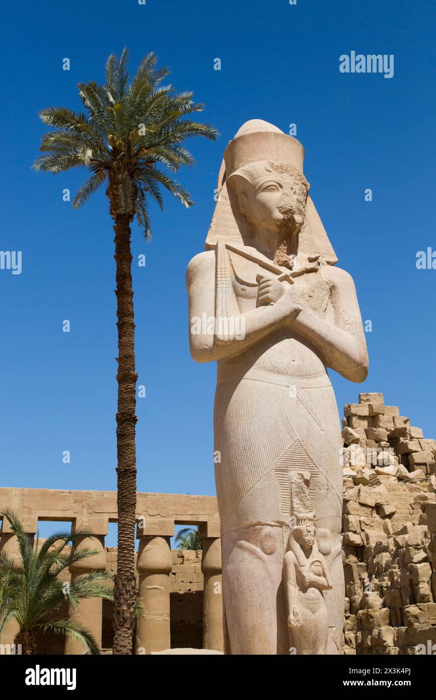 Statue of Ramses II, Great Court, Karnak Temple Complex, UNESCO World ...