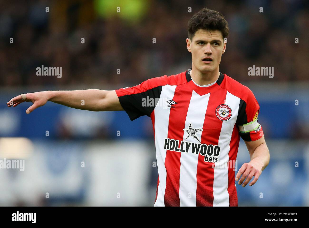 Liverpool, UK. 27th Apr, 2024. Christian Norgaard of Brentford. Premier League match, Everton v Brentford at Goodison Park in Liverpool on Saturday 27th April 2024. this image may only be used for Editorial purposes. Editorial use only, pic by Chris Stading/Andrew Orchard sports photography/Alamy Live news Credit: Andrew Orchard sports photography/Alamy Live News Stock Photo