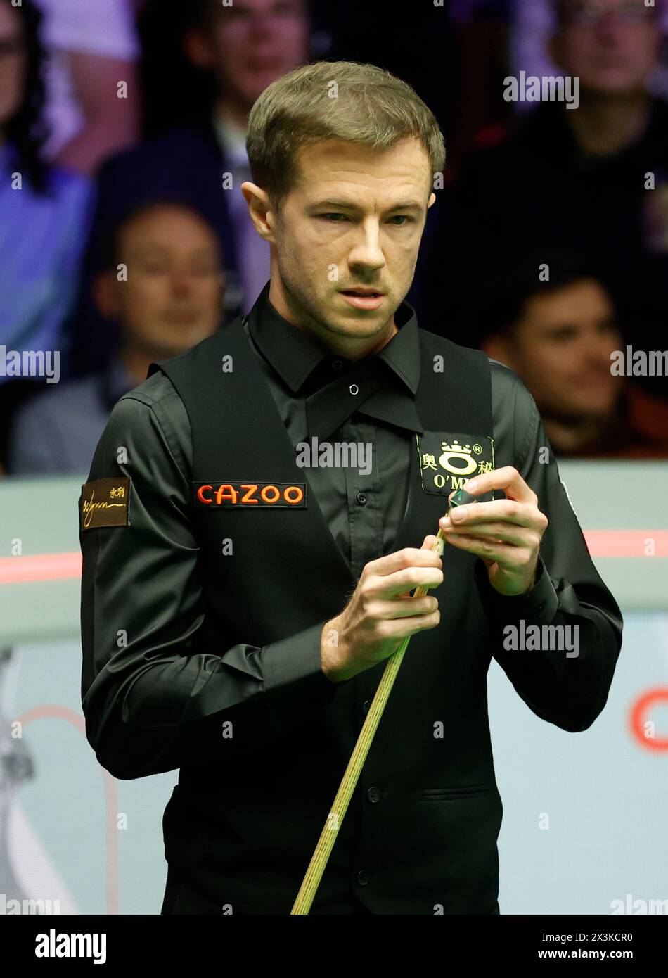 Jack Lisowski on day eight of the 2024 Cazoo World Snooker Championship at the Crucible Theatre, Sheffield. Picture date: Saturday April 27, 2024. Stock Photo