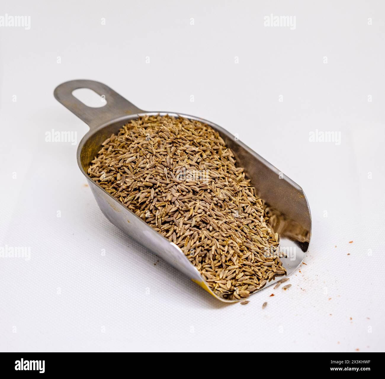 cumin seeds isolated on a white background. Dried cumin seeds. Caraway ...