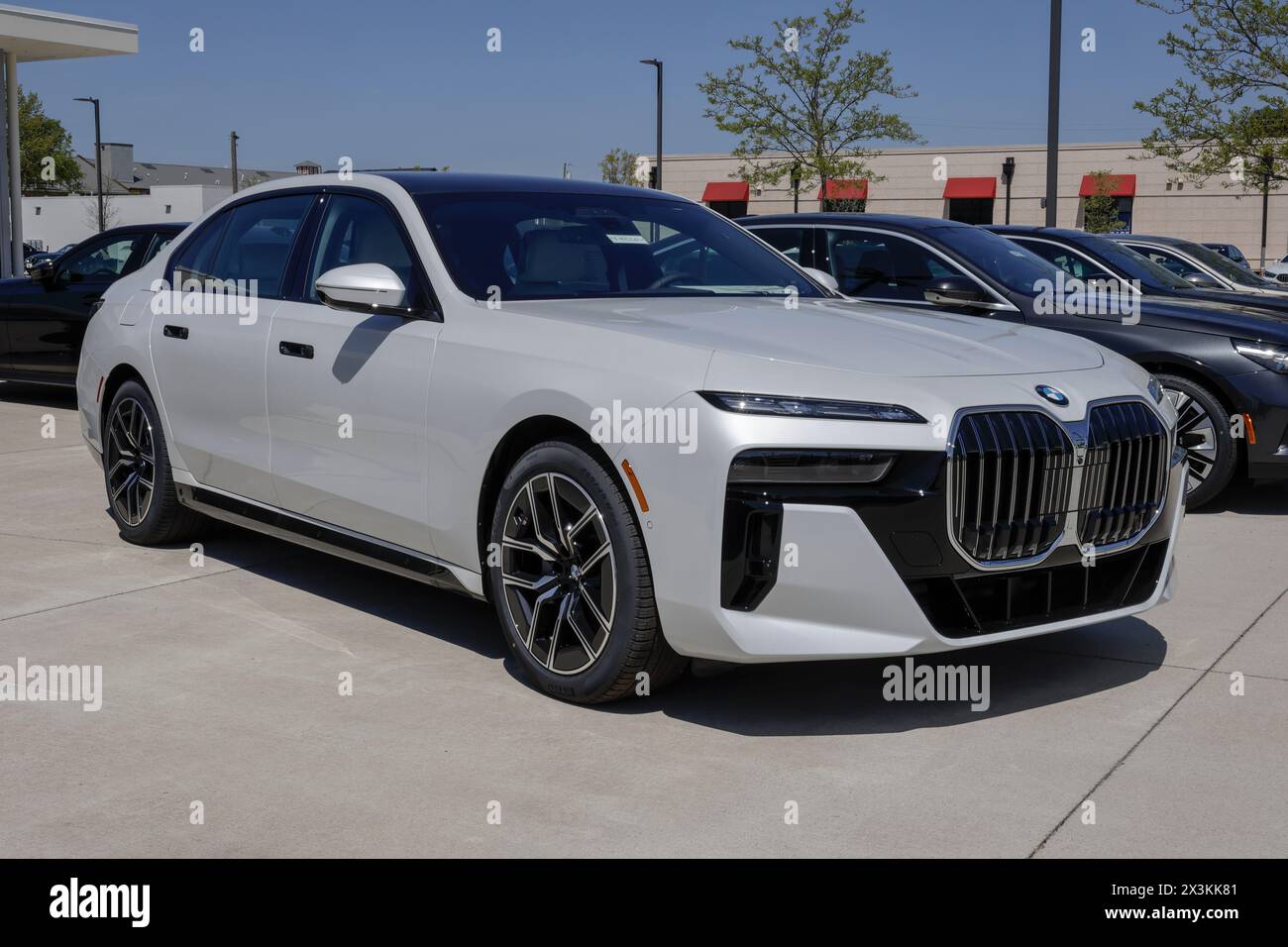 Lafayette - April 25, 2024: BMW 740i xDrive Sedan display at a ...