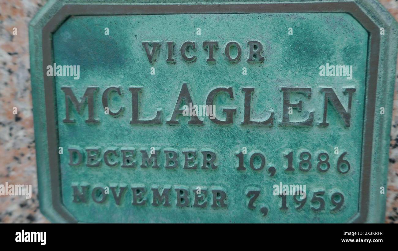 Glendale, California, USA 26th April 2024 Actor Victor McLaglen Grave ...