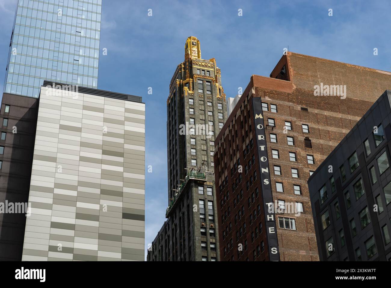 Chicago, Illinois - United States - April 22nd, 2024: Downtown buildings on a beautiful Spring afternoon in Chicago, Illinois, USA. Stock Photo
