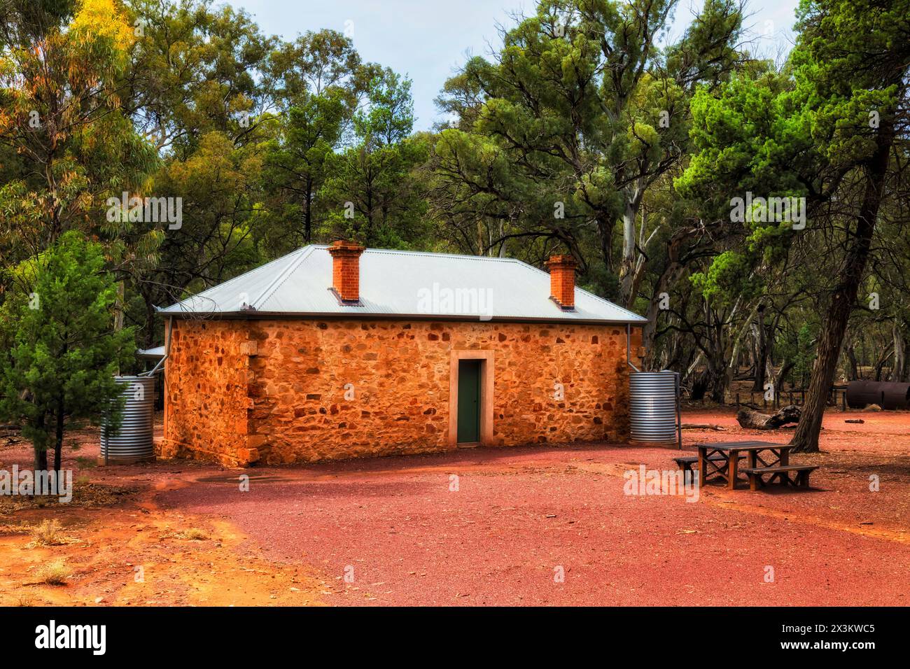 WIlpena Pound historic Hills homestead at the gap in Flinders ranges of South Australia. Stock Photo