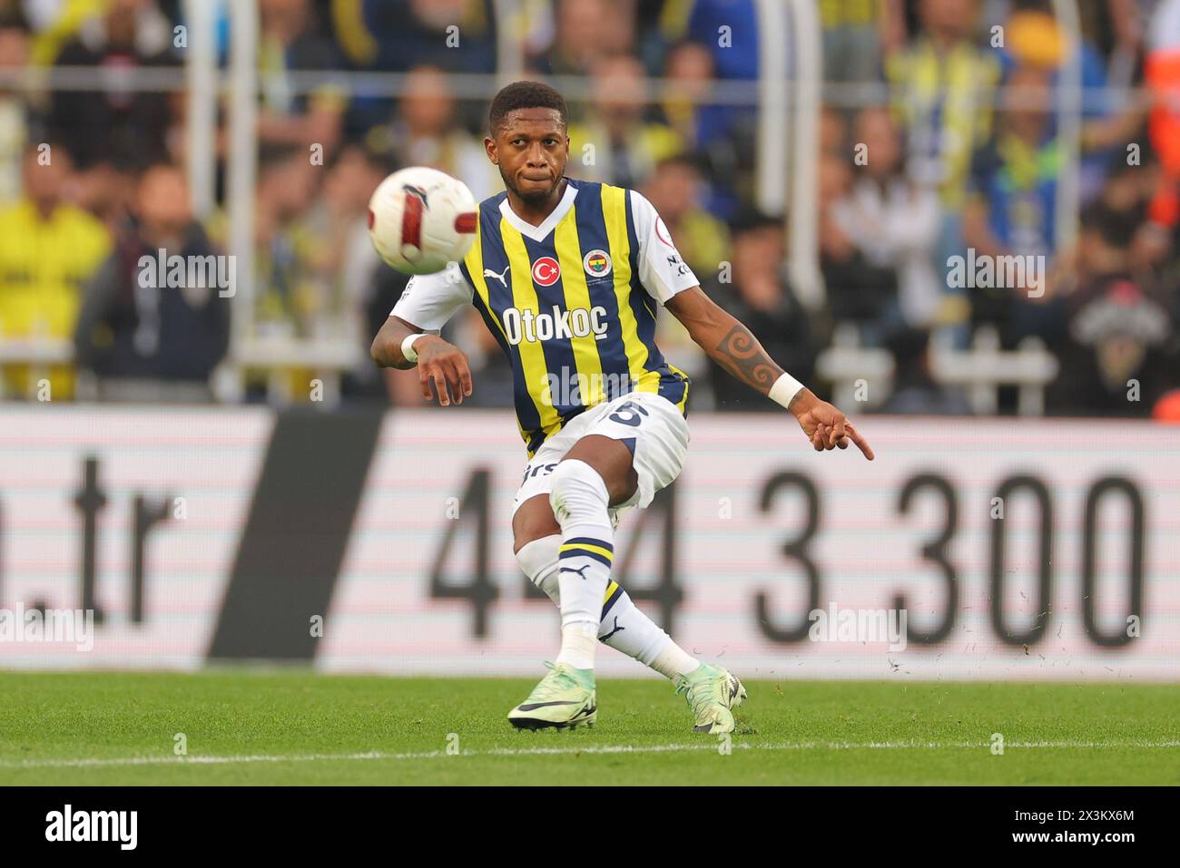 Istanbul, Turkey. 27th Apr, 2024. Istanbul, Turkey, April 27th 2024: Fred (35 Fenerbahce) during the Turkish Super League football match between Fenerbahce and Besiktas at Ulker Stadium, Turkey. (EO/SPP) Credit: SPP Sport Press Photo. /Alamy Live News Stock Photo