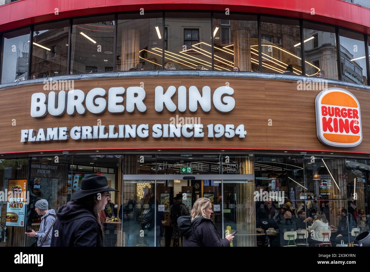 27th April 2024, London. Burger King, Leicester Square Stock Photo Alamy