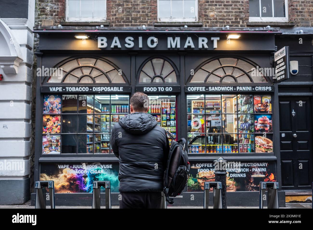 27th April 2024, London. Basic Mart - vape, tobacco, food to go, coffee ...