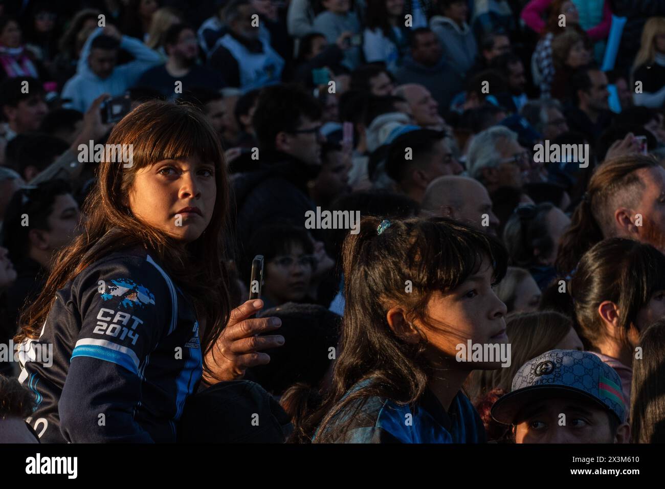 Buenos Aires, Argentina, Argentine. 27th Apr, 2024. Argentina, Buenos Aires, Quilmes, 2024-04-24. Cristina Kirchner participates in the inauguration ceremony of the Nestor Kirchner micro-stadium in the city of Quilmes with Mayor Mayra Mendoza. (Photo by Sebastian Hipperdinger/Faro Collective/Sipa USA) Credit: Sipa USA/Alamy Live News Stock Photo