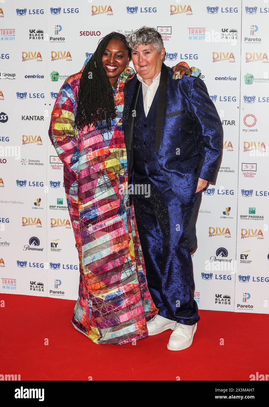 London, UK. 26th Apr, 2024. Dawn Butler MP and Linda Riley seen attending the DIVA Awards 2024 at the De Vere Grand Connaught Rooms in London. Credit: SOPA Images Limited/Alamy Live News Stock Photo