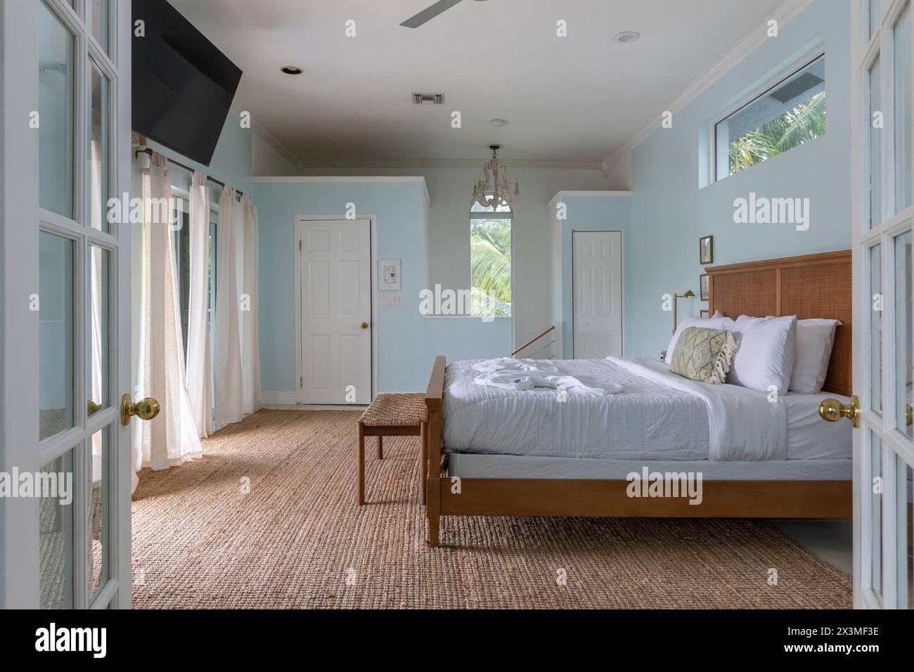 Hotel bedroom, Florida, USA Stock Photo - Alamy