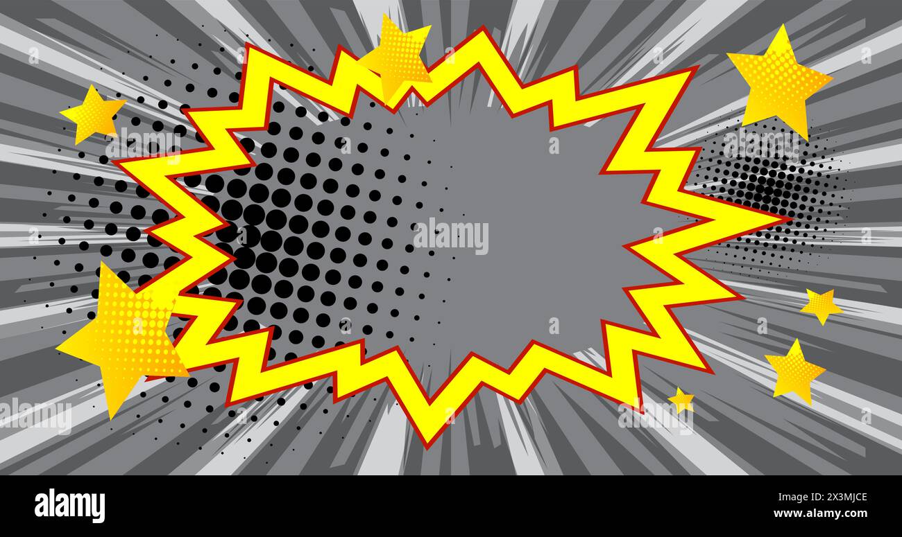 Cartoon Background, comic book awesome backdrop. Retro vector comics ...