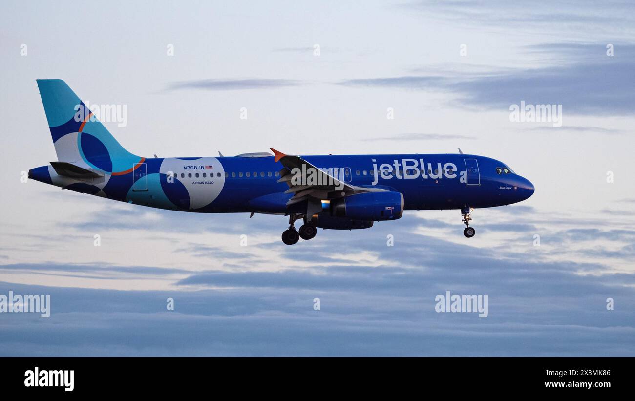 April 26, 2024, Richmond, British Columbia, Canada A jetBlue Airways