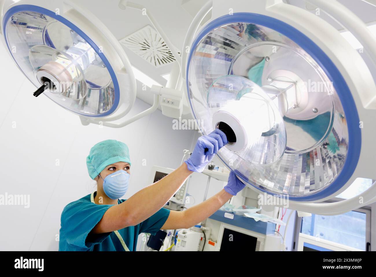 Surgery, Operating room, Onkologikoa Hospital, Oncology Institute, Case Center for prevention, diagnosis and treatment of cancer, Donostia, San Sebast Stock Photo