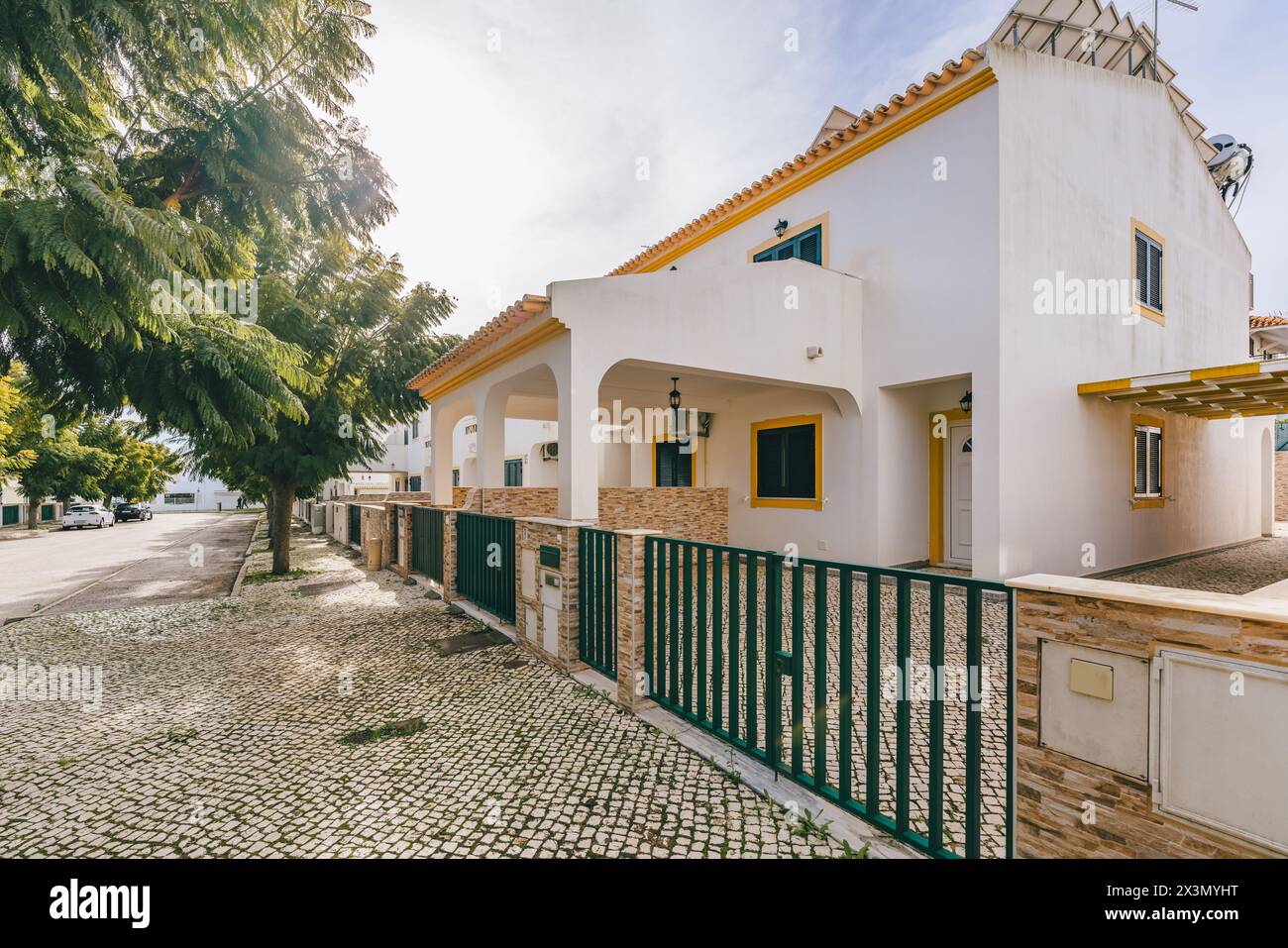 Manta Rota, Portugal, January 10, 2024. A residential street in Manta ...