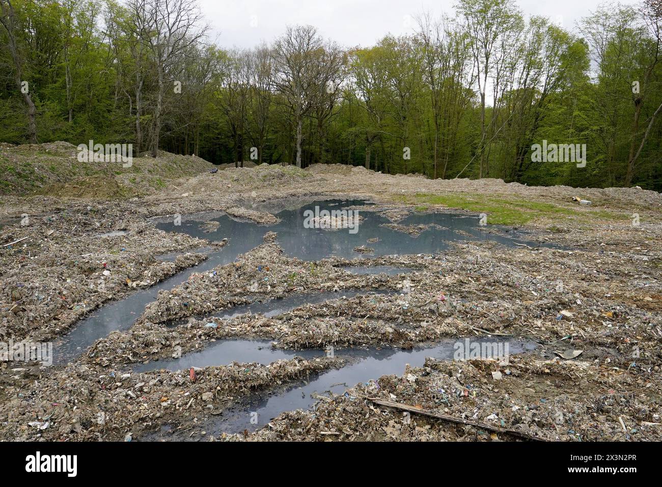 A view of thousands of tonnes of illegal waste dumped within Hoad's ...