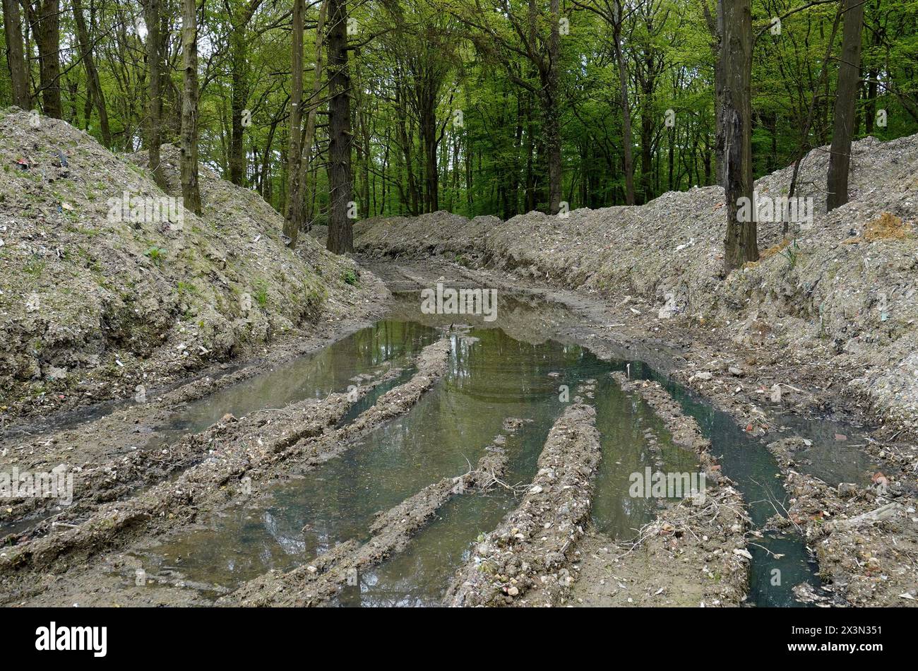 A view of thousands of tonnes of illegal waste dumped within Hoad's ...