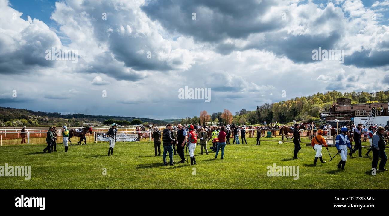 27th April 2024:: Overton Point to Point Racing Family Day at Overton Farm, South Lanarkshire, Scotland Stock Photo