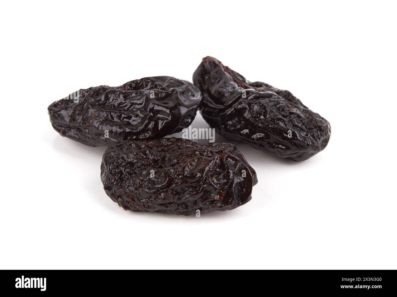Prunes isolated on a white background Stock Photo