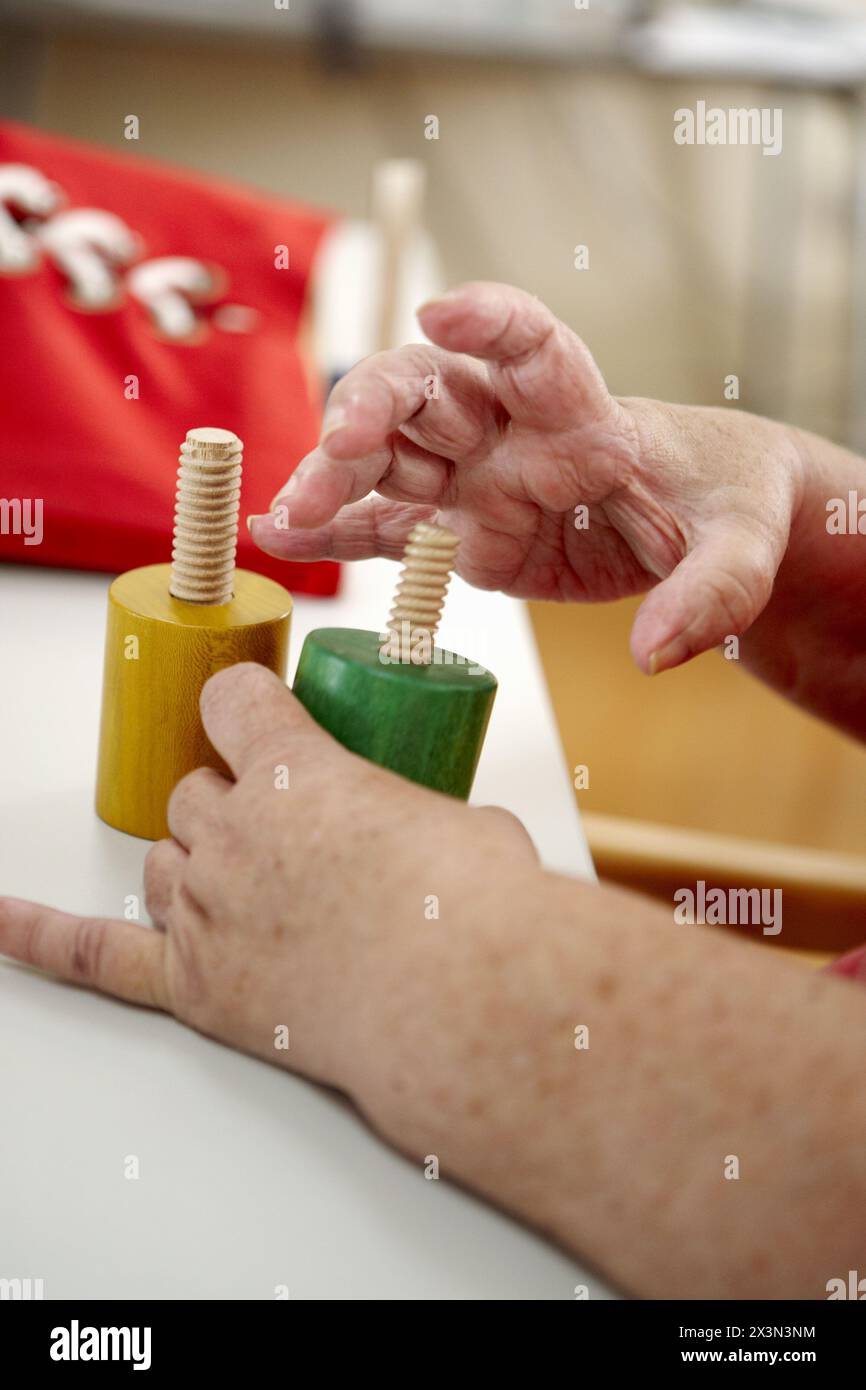 Occupational therapy, screw match pieces: supination/pronation exercise ...