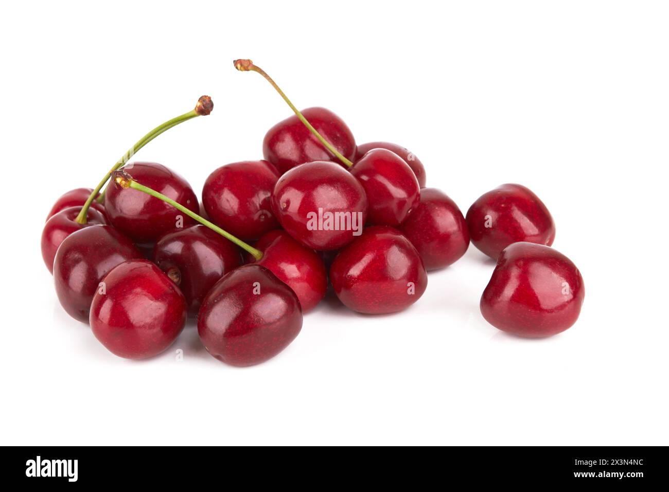 Red sweet cherry isolated on white background Stock Photo