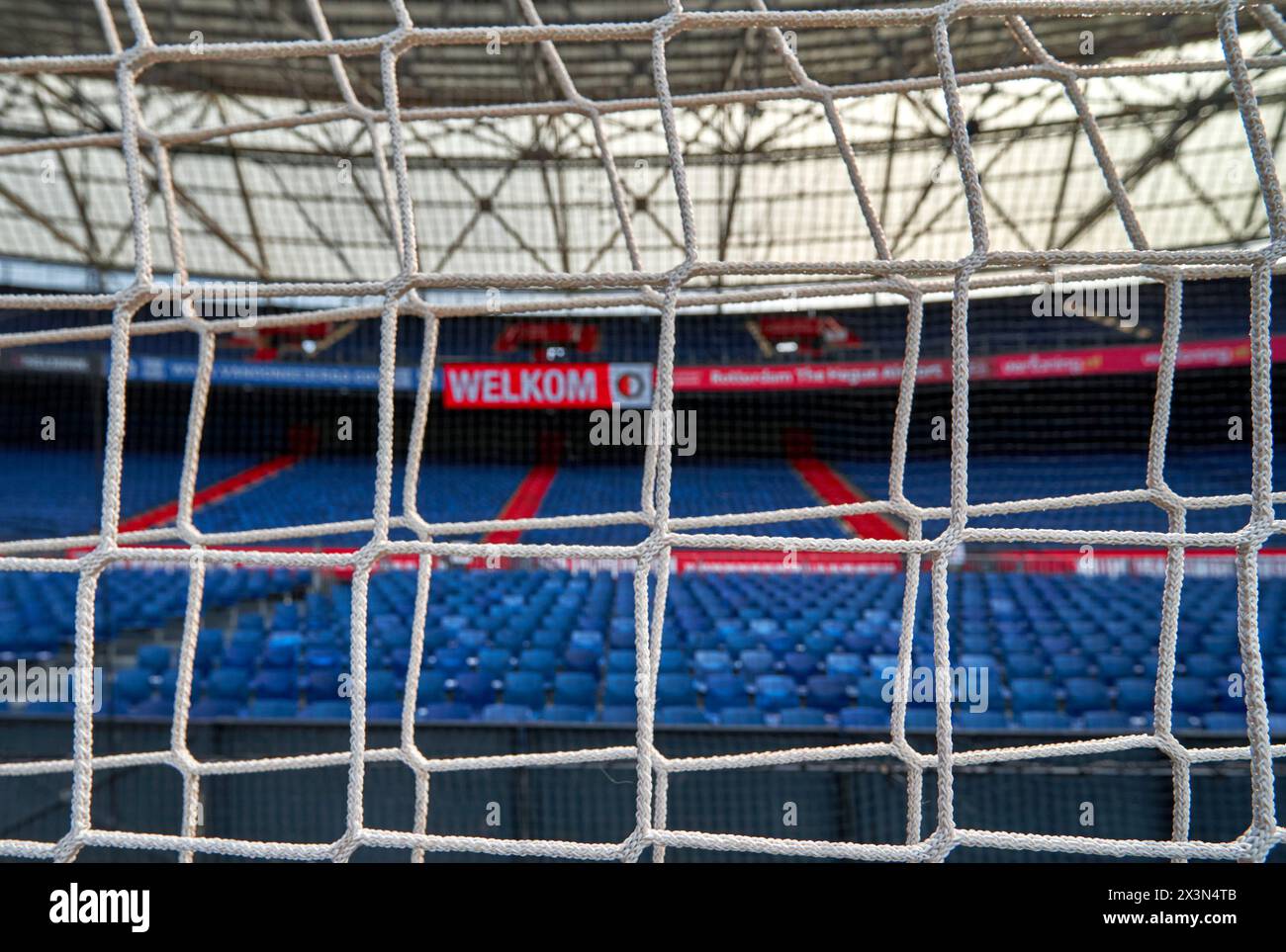 Gate net at De Kuip arena - the official playgrounds of FC Feyenoord Stock Photo