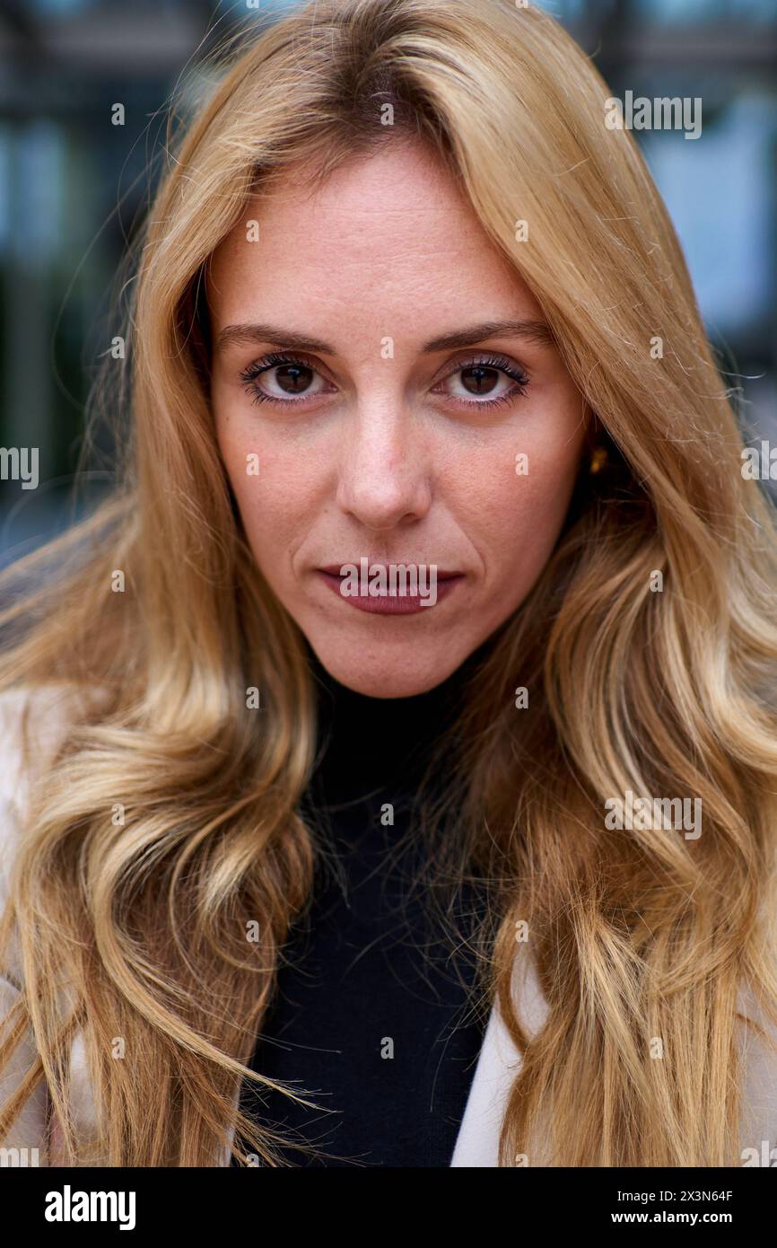 Blonde woman in business suit hi-res stock photography and images - Alamy