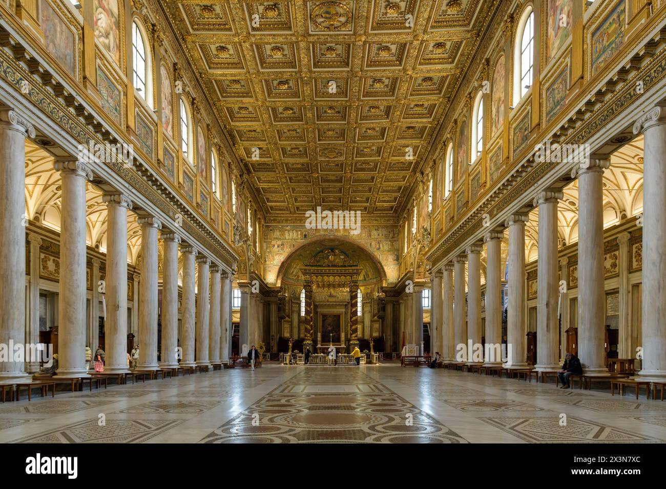 The Basilica of Saint Mary Major (Santa Maria Maggiore). Major papal basilica. Rome, Italy Stock Photo