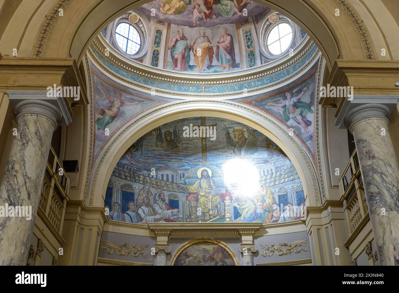 Basilica Santa Pudenziana. Paleochristian mosaic in the Apse. Rome ...