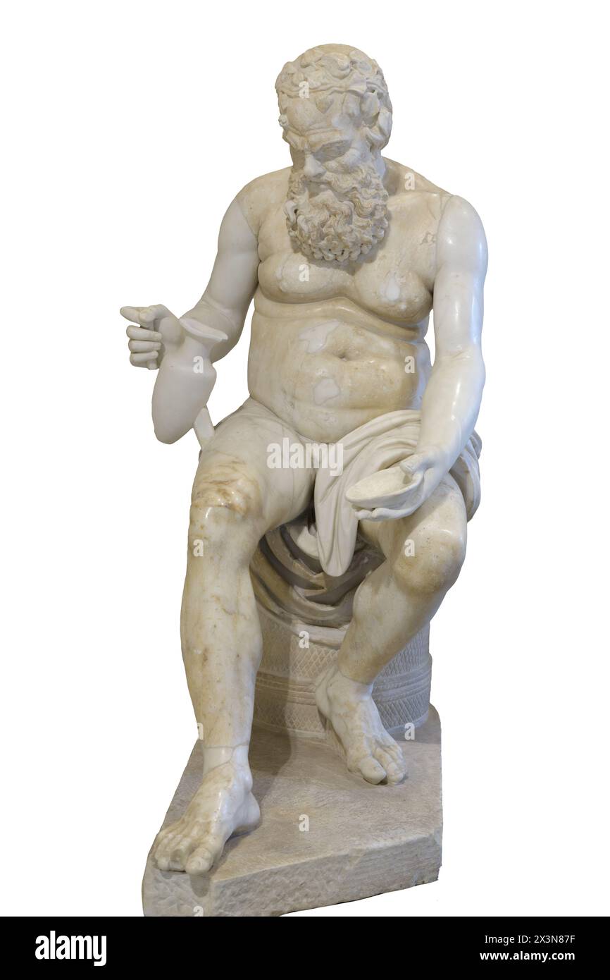Silenus. Roman copy of a Hellenistic original, II century AD Stock Photo