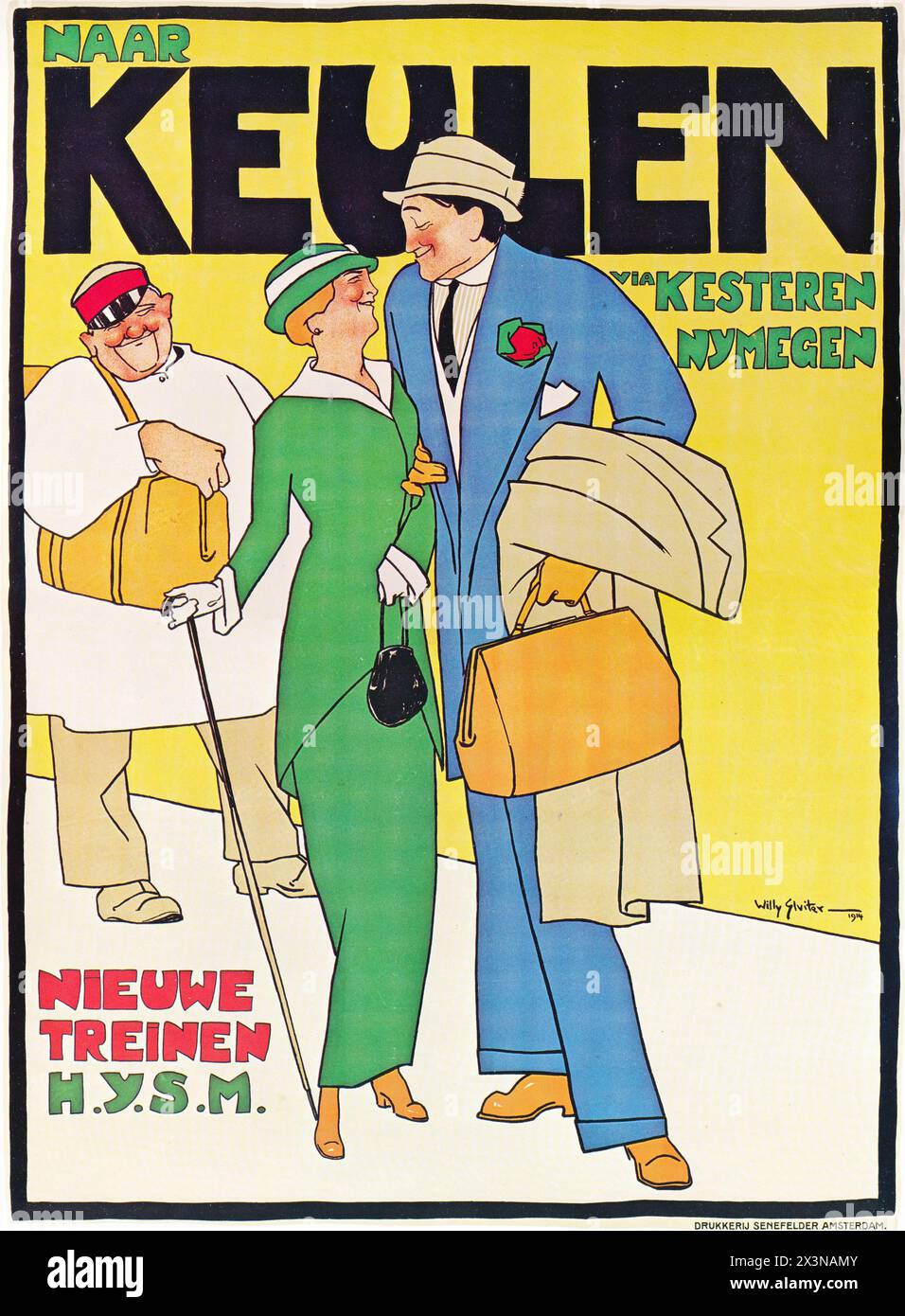 vintage poster. Stock Photo